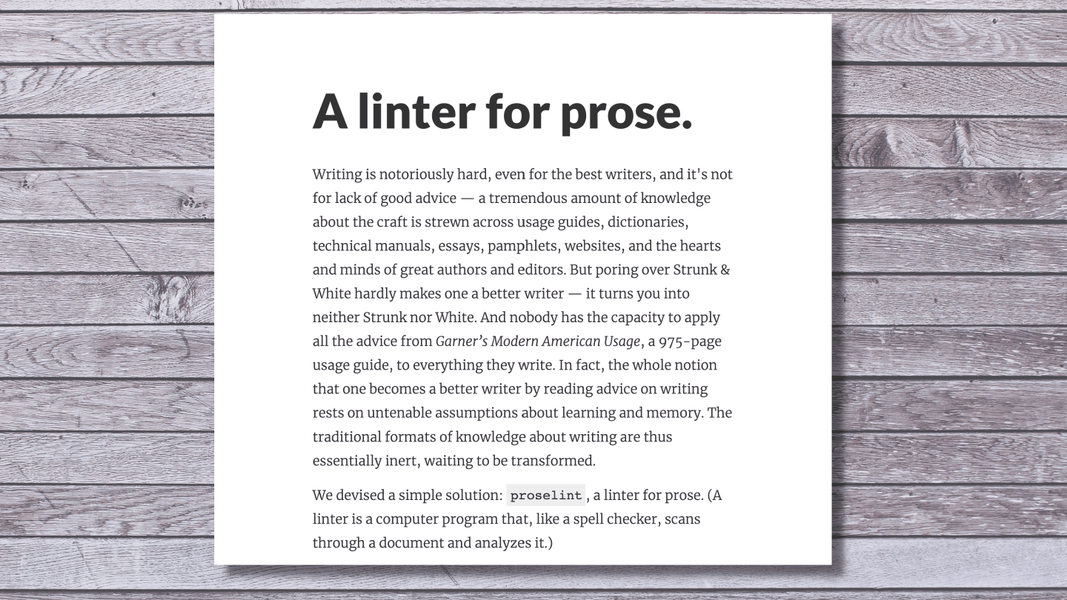 Prose Lint