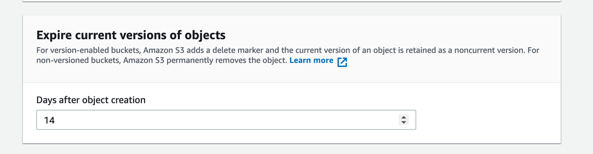 S3 day to expiration rules