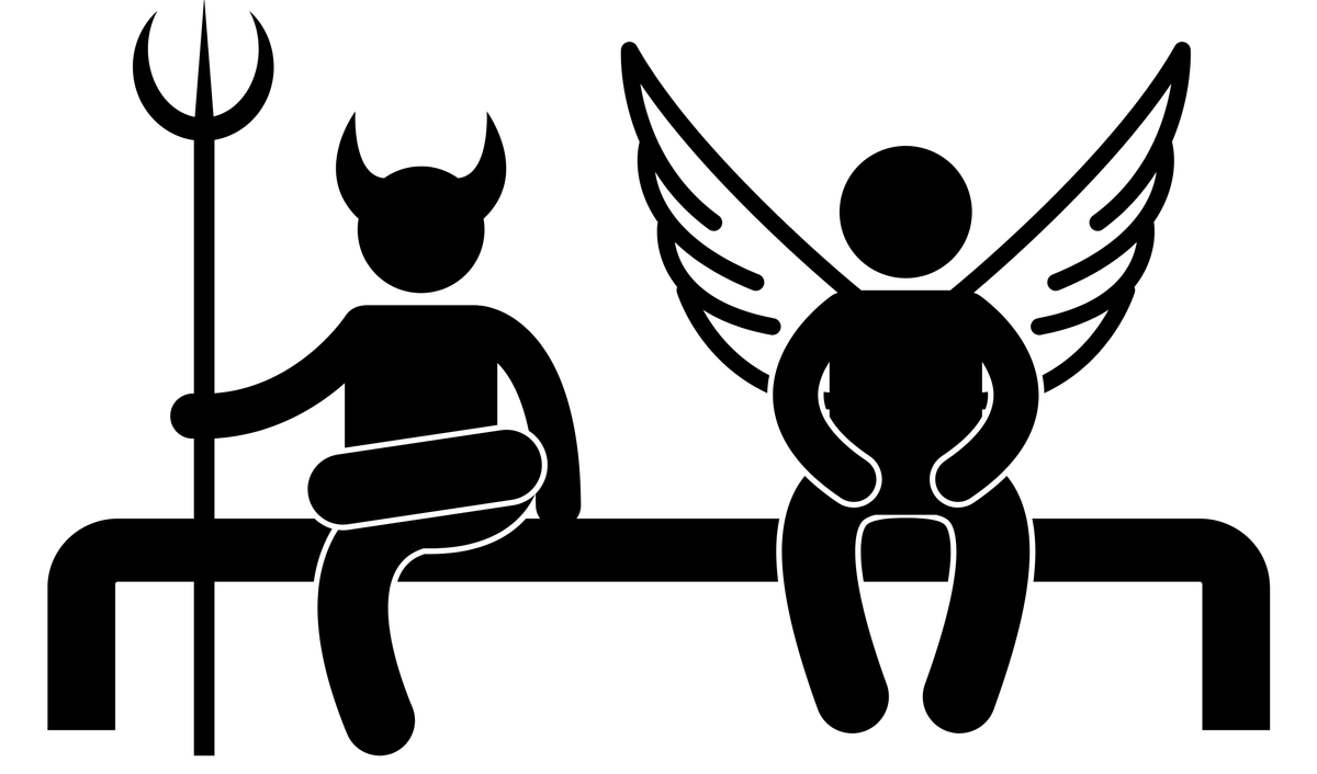 Angel and Devil from the Noun Project