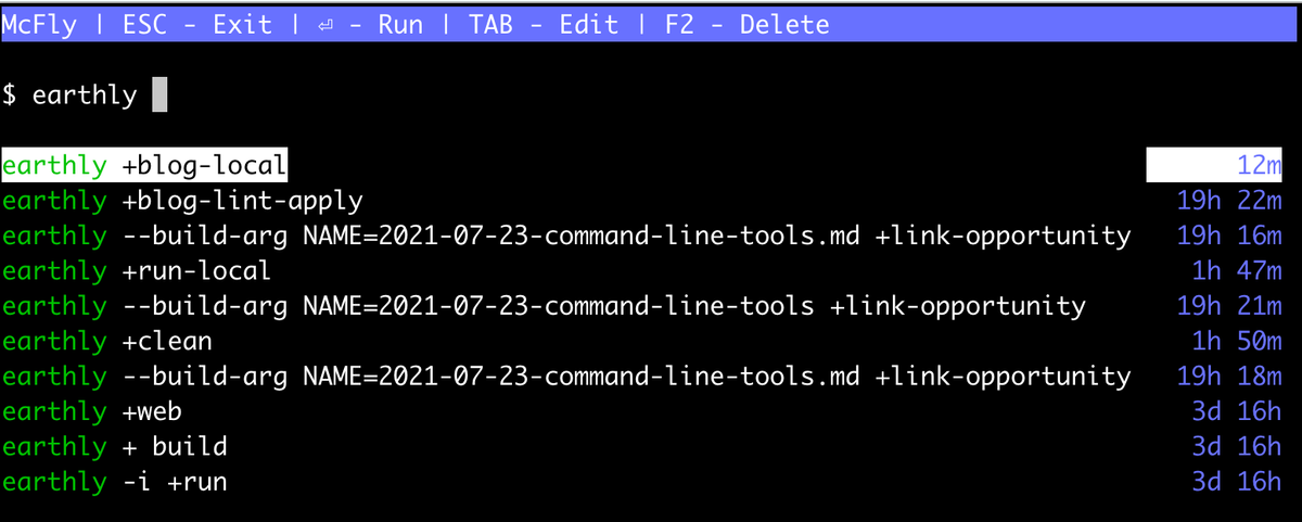 Using `fzf` to locate generated images.