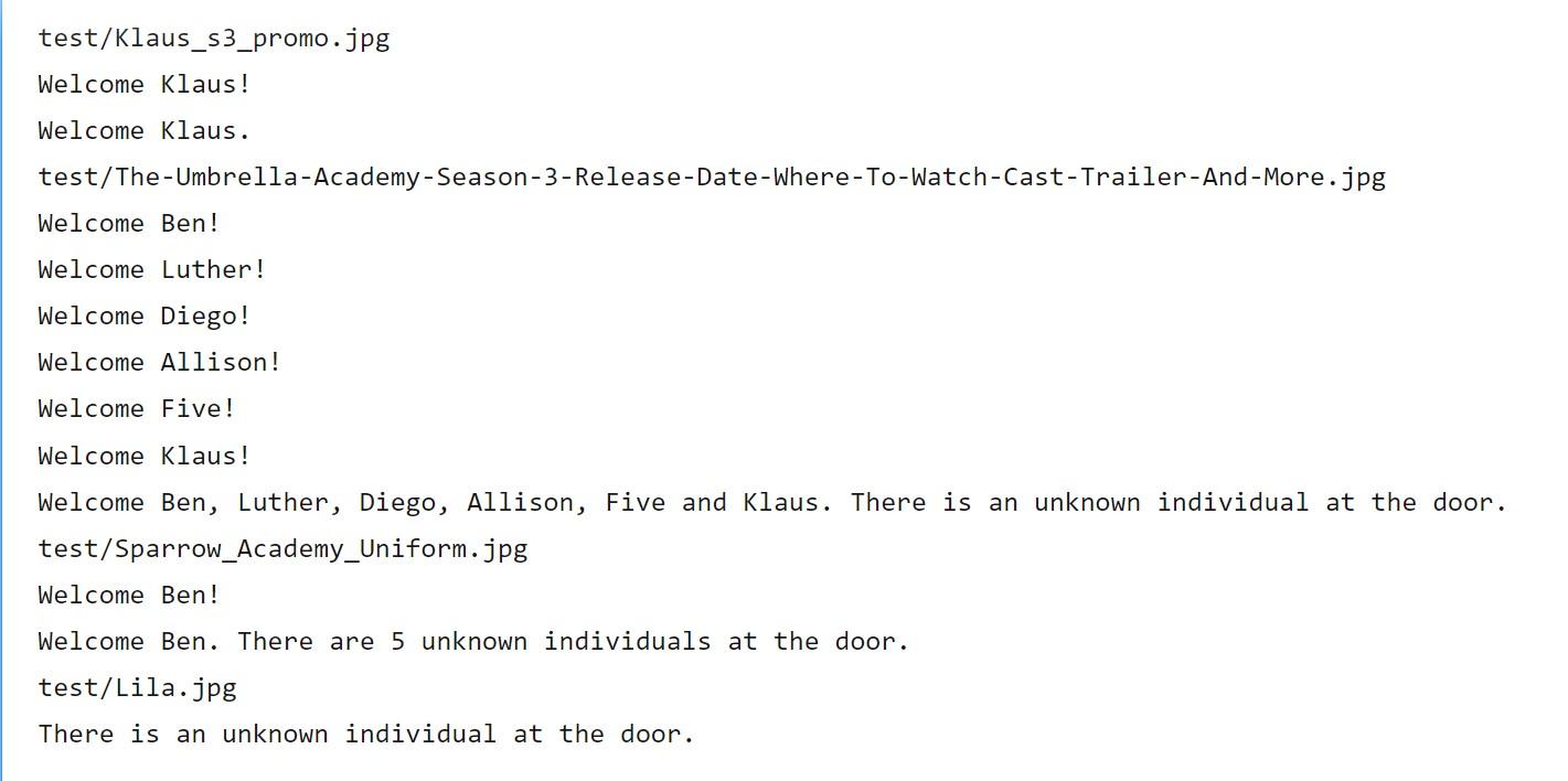 output from checking test images