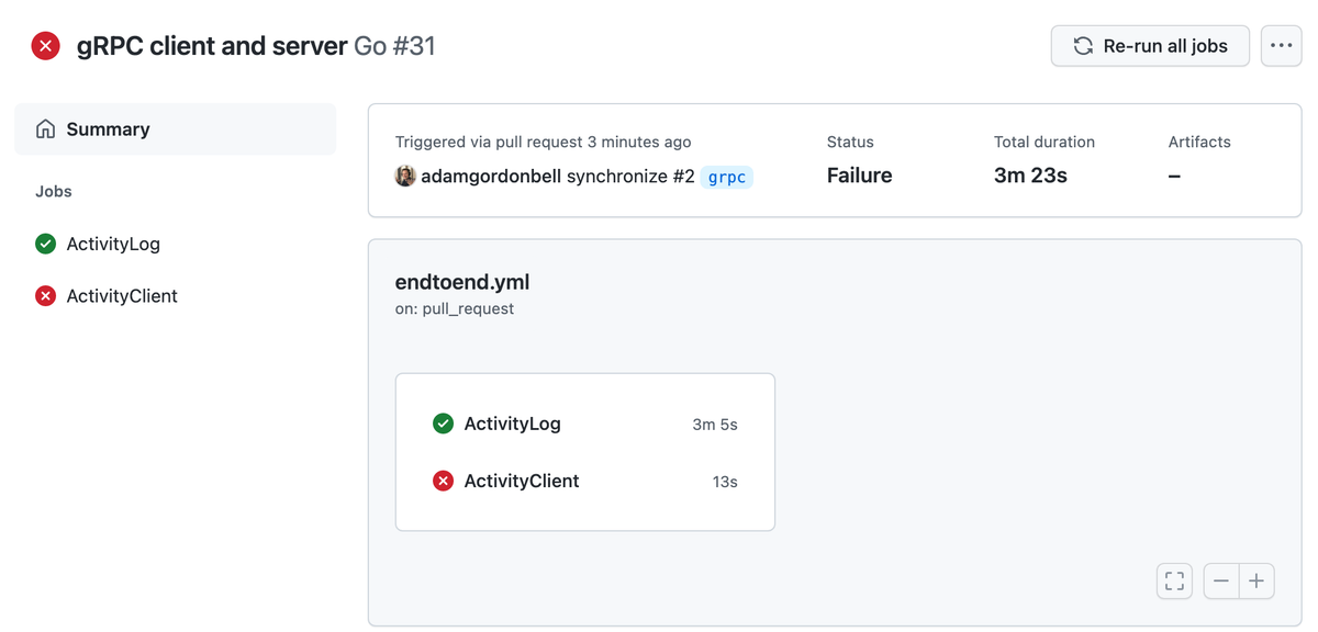 gRPC Server Example Working