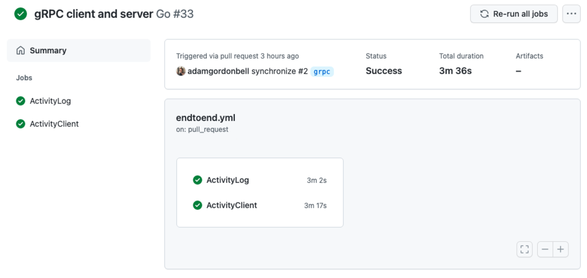 gRPC Client Example Working