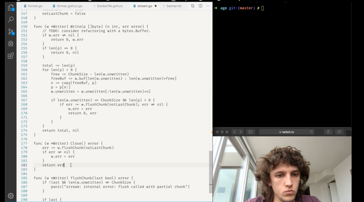 Crypto Streamer Filippo Valsorda working on AGE