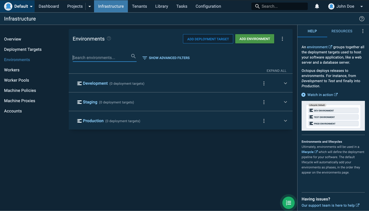 Preferred environments
