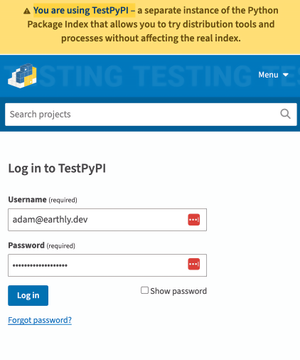 Create an account at test.pypy.org