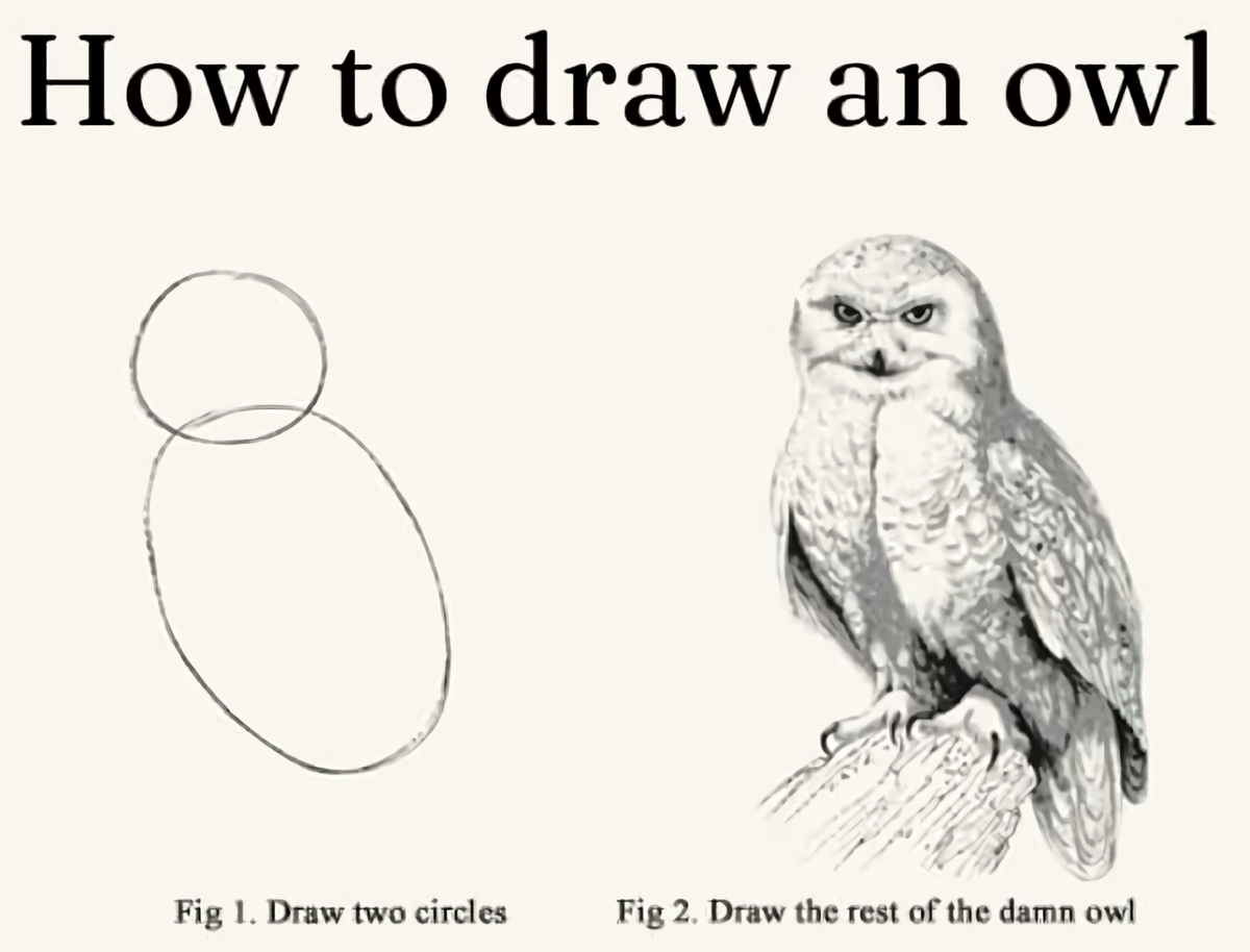 How to draw an OWL joke.