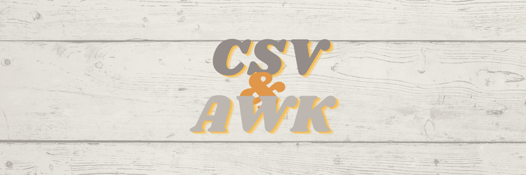 Using AWK with CSV Files