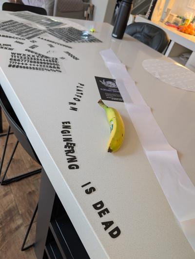 Sash materials laid out on kitchen counter