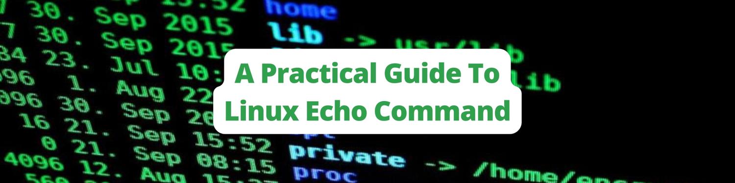 Api Echo Terminal Linux A Practical Guide To Linux Echo Command - Earthly Blog