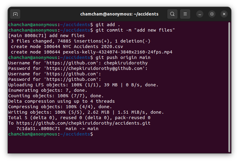 how to add files to git lfs