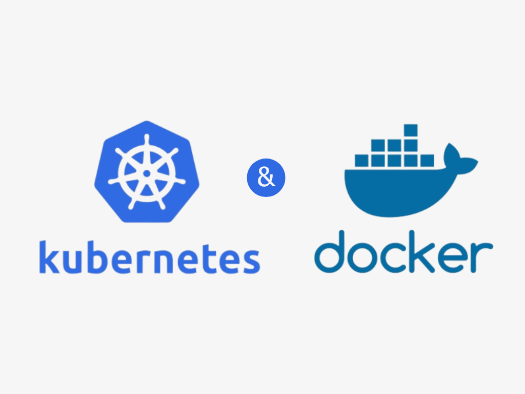 Kubernetes and Docker logos
