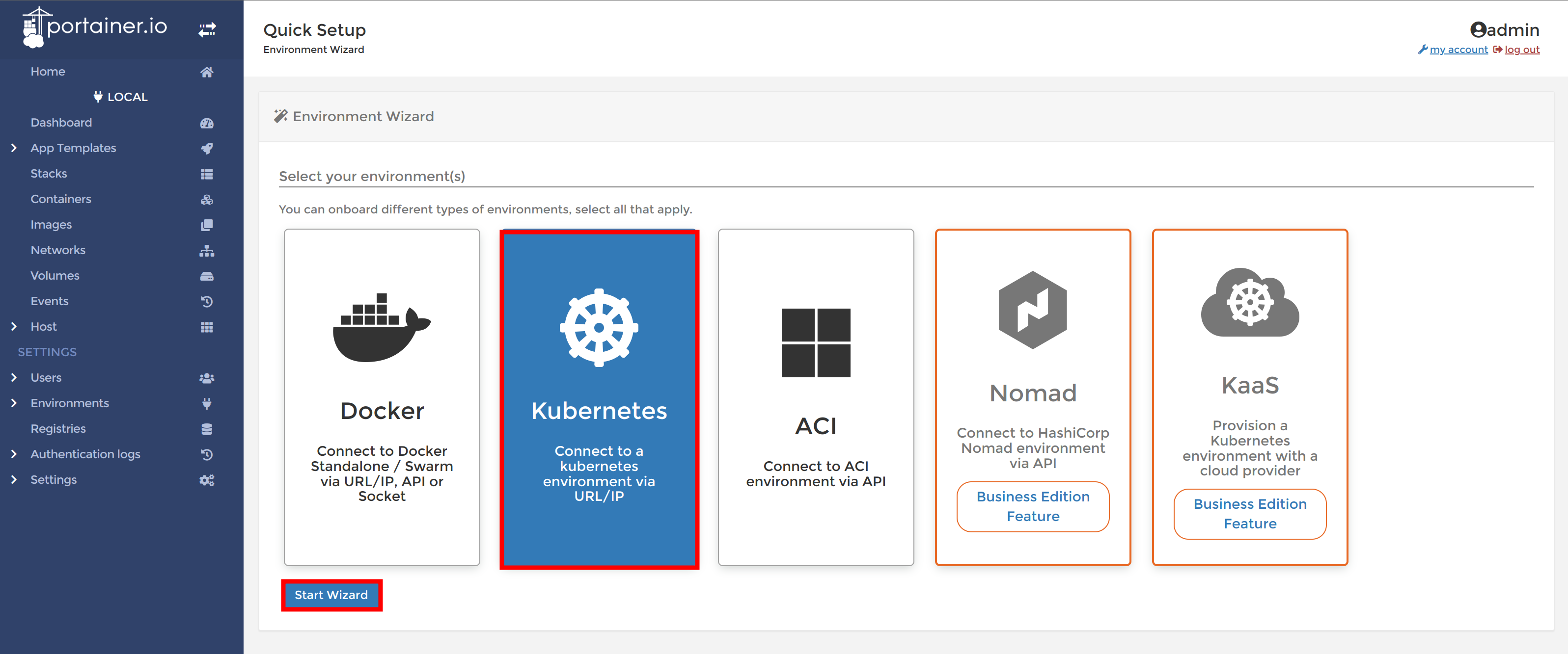 Adding Kubernetes environment