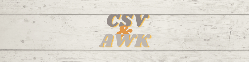 Using AWK with CSV Files